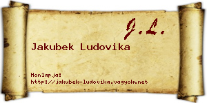 Jakubek Ludovika névjegykártya